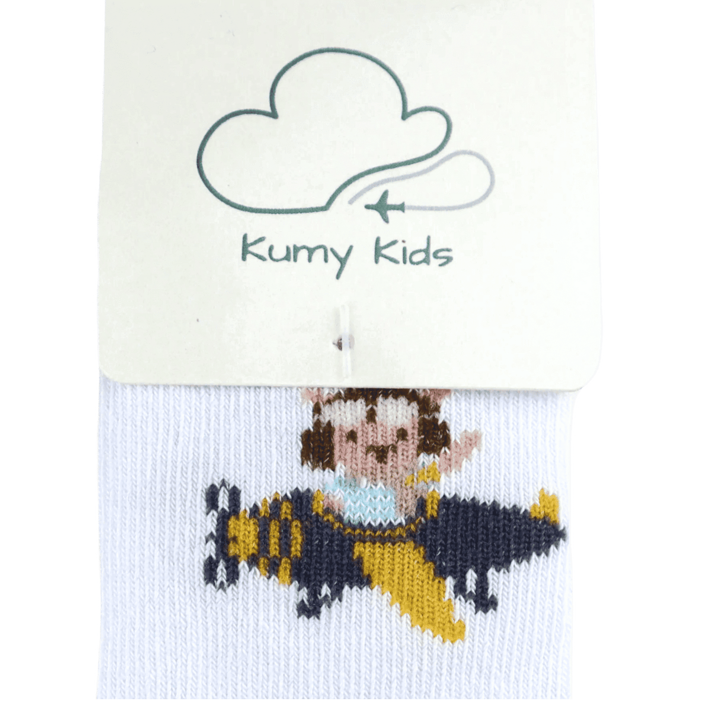 Baby Socks Cotton Teddy Pilot Aviation - Soft Ribbed Italian Design 0-24M