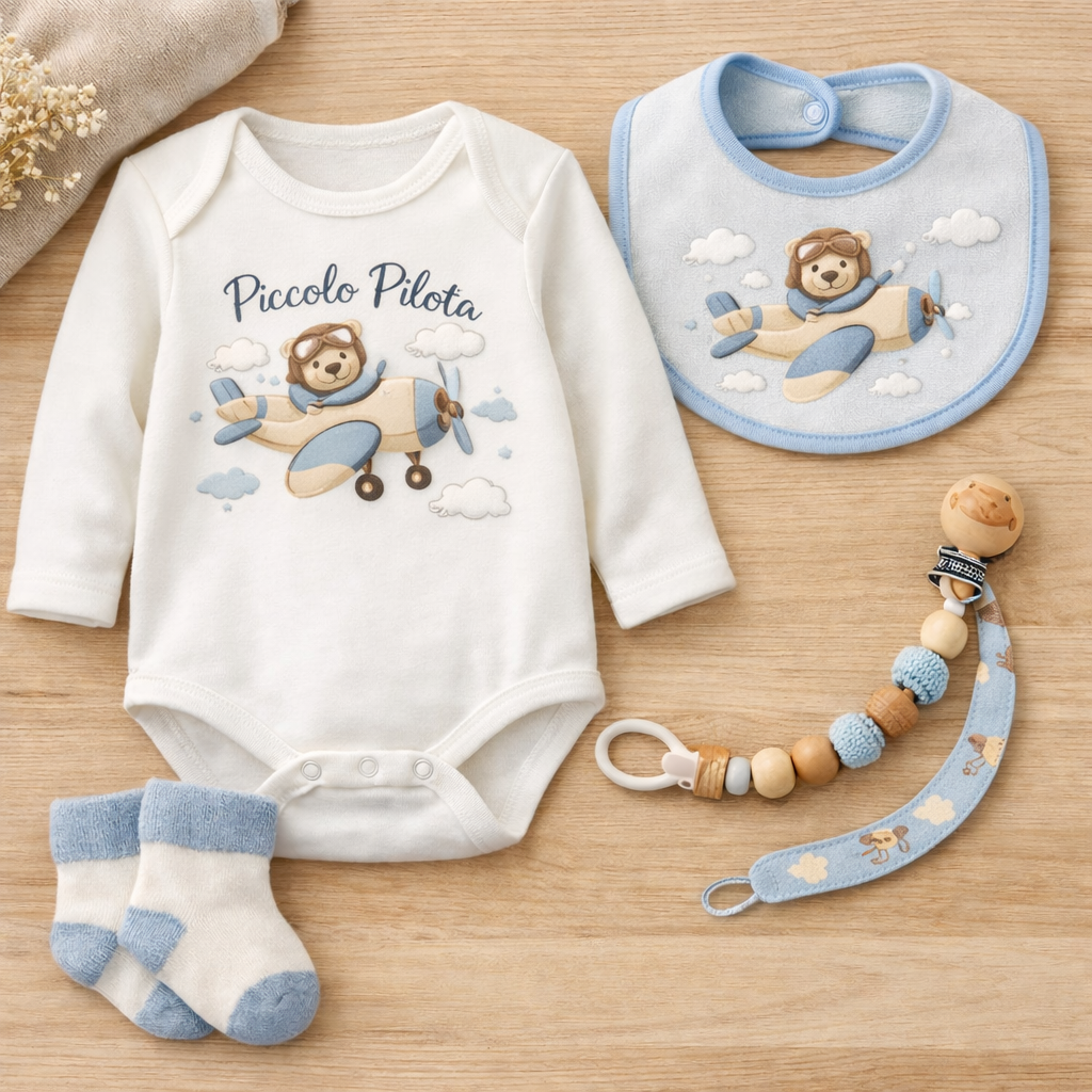 Luxury Baby Aviator Long Sleeve Set – Kumy Kids® Premium Bundle