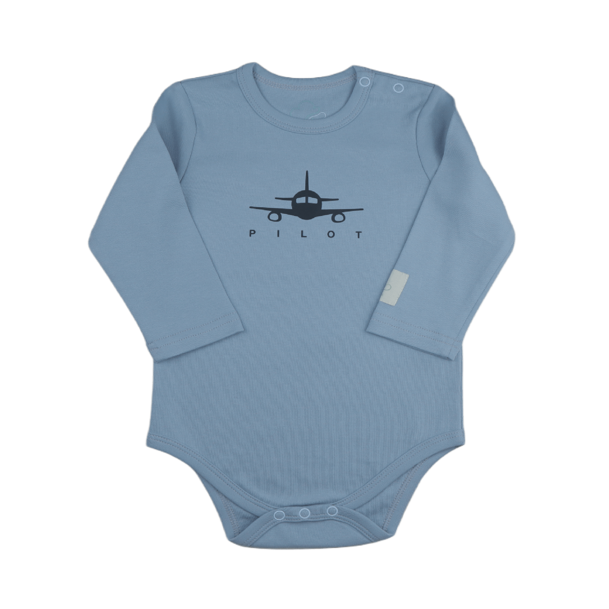 Baby Blue Long Sleeve Onesie Pilot