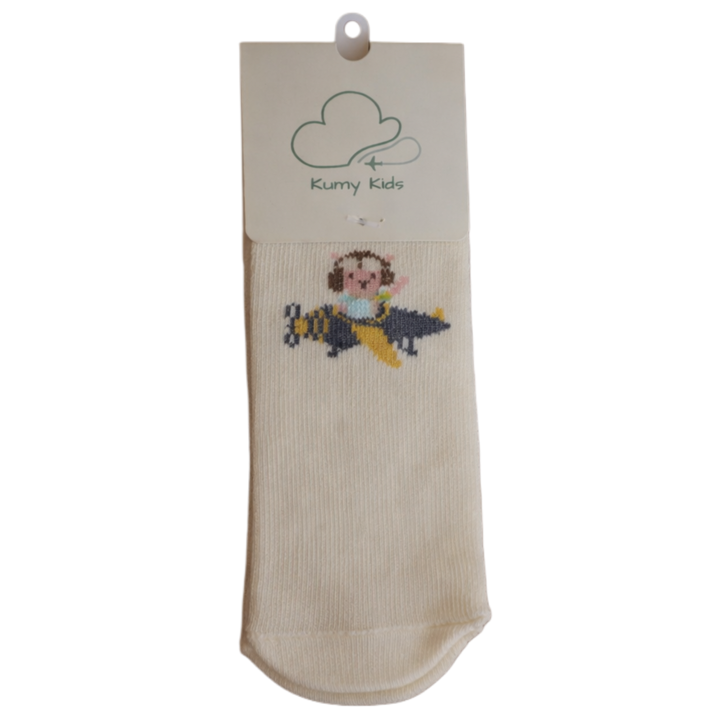 Calcetines Algodón Bebé Diseño Aviación - Suaves Elásticos Italiano 0-24M