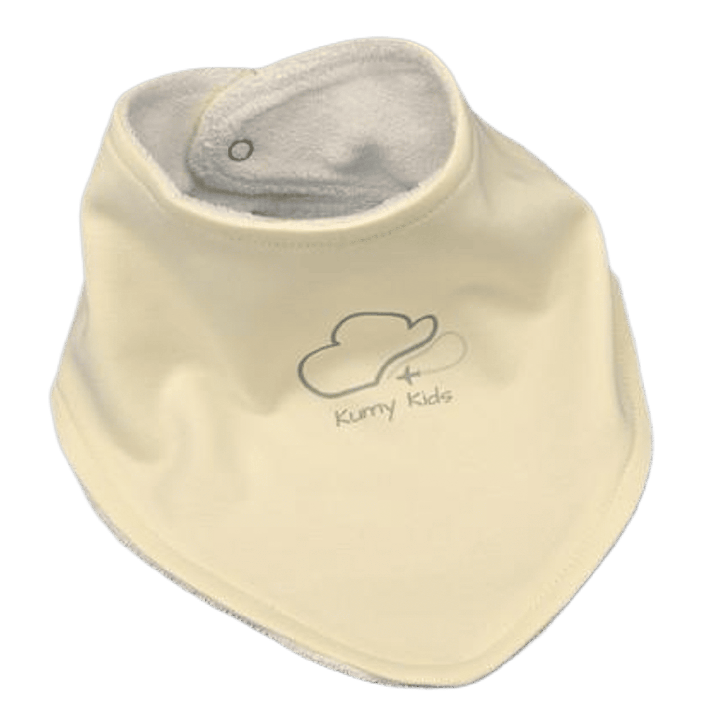 Babero Bebé Bandana Algodón Triangular - Beige Diseño Italiano 0-3 Años