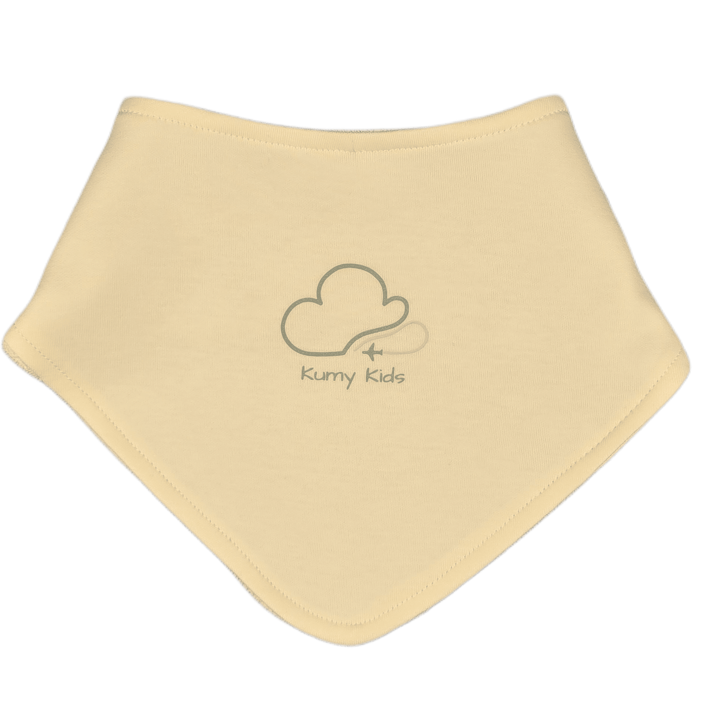 Babero Bebé Bandana Algodón Triangular - Beige Diseño Italiano 0-3 Años