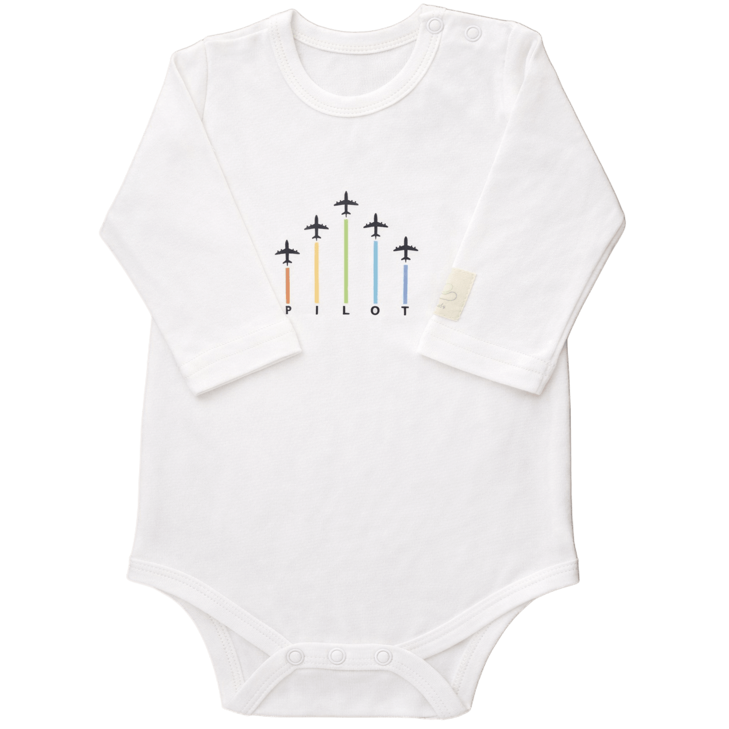 Body Piloto Bebé Manga Larga - 100% Algodón Diseño Italiano 0-24M