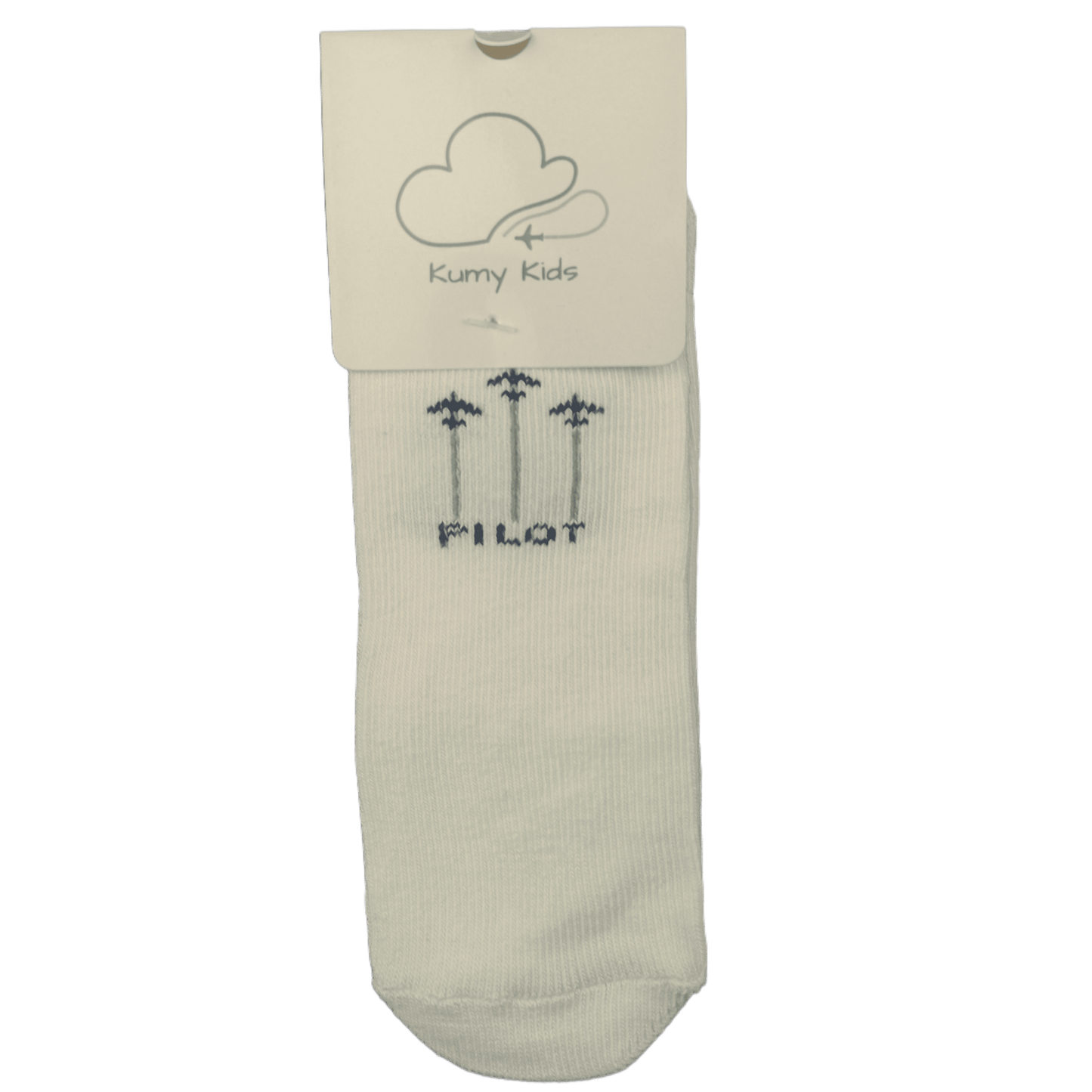 Calcetines Algodón Bebé Diseño Aviación - Suaves Elásticos Italiano 0-24M
