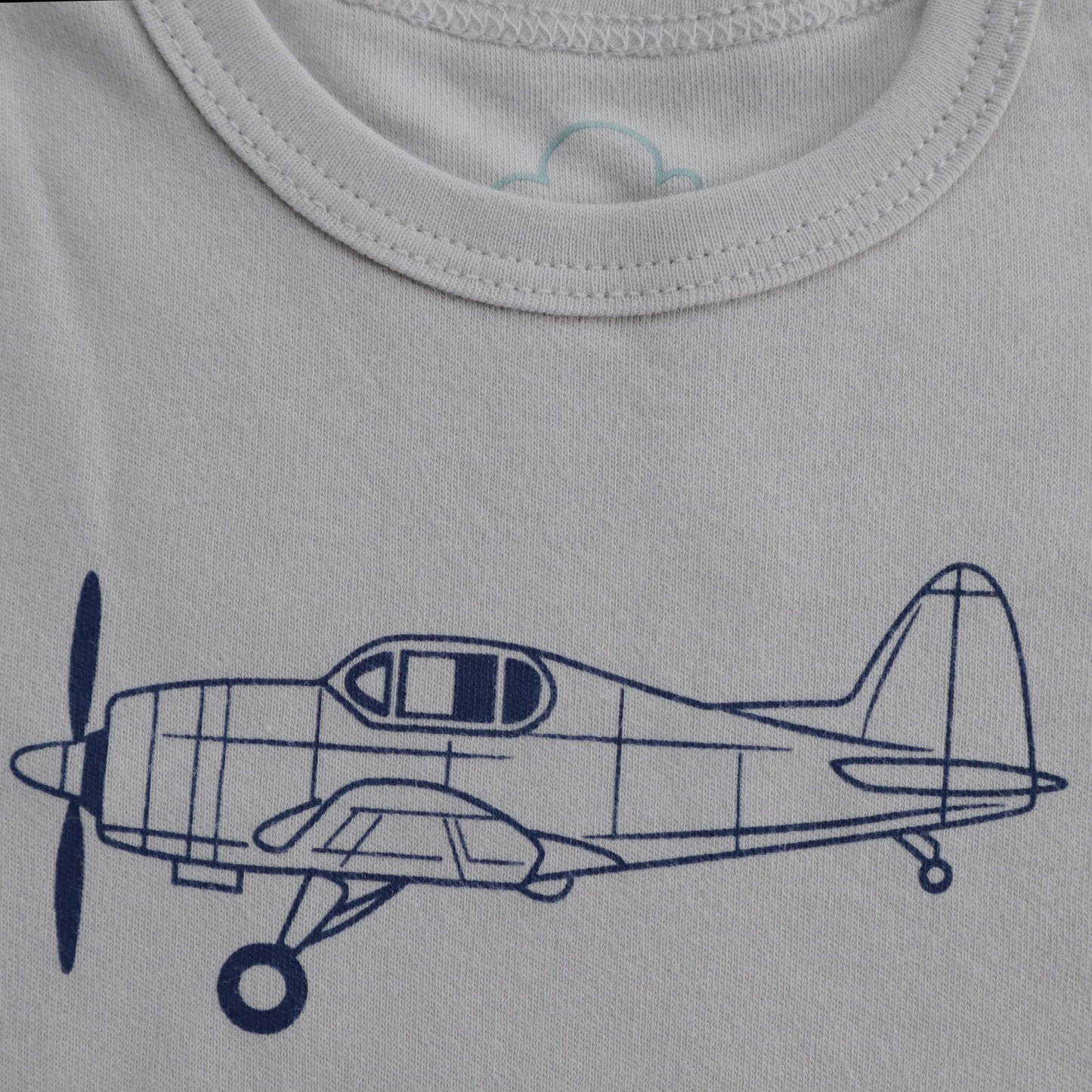 Pijama Bebé Manga Larga Algodón Aviación - 100% Algodón Peinado Diseño Italiano 0-24M
