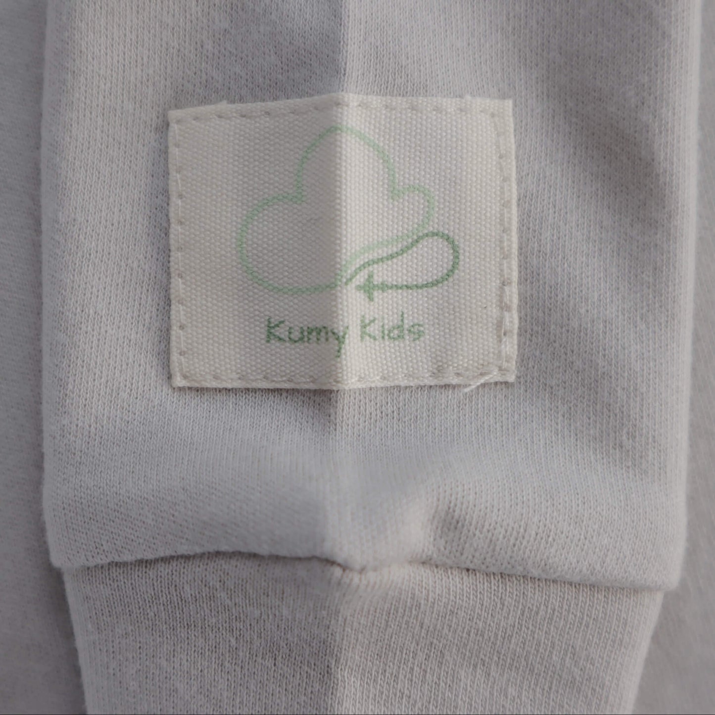 Grey aviation baby romper, long sleeve and cuff detail