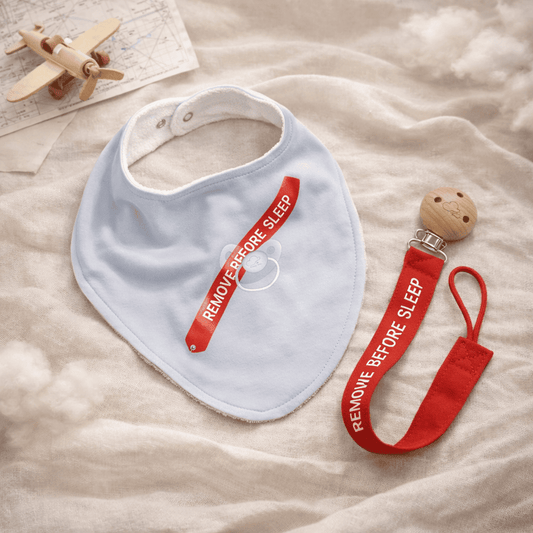 Babero Bebé Bandana Aviación Algodón - 80% Algodón 20% Poliéster Diseño Italiano 0-36M