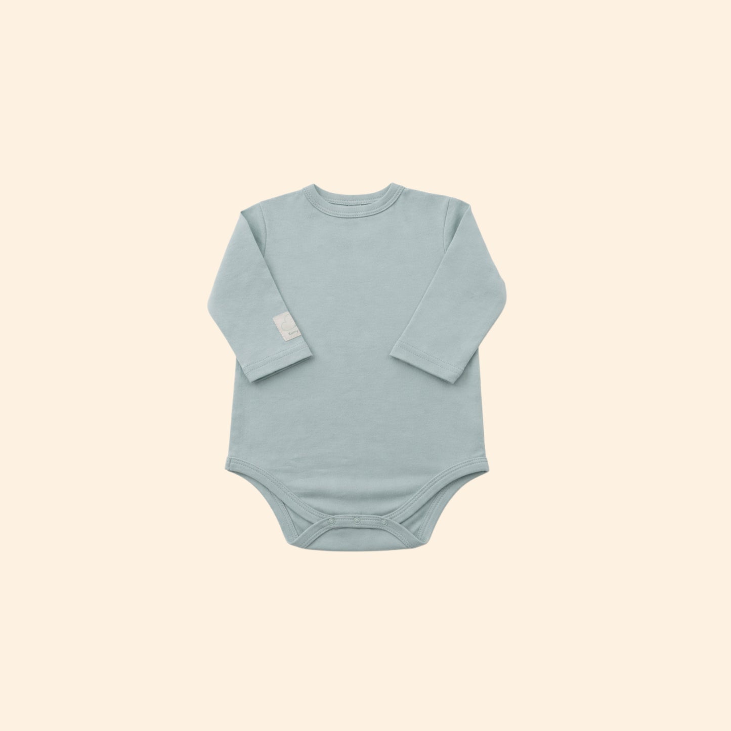Baby Cotton Onesie Back View Sage green Colour