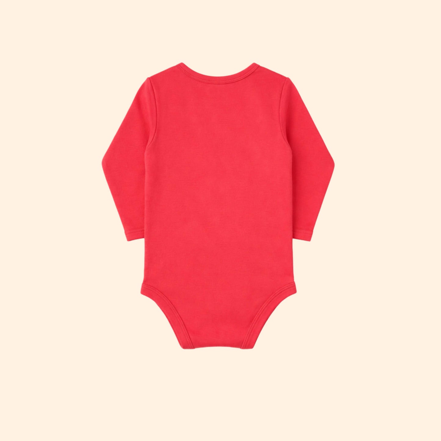 Long Sleeve Christmas Baby Onesie Back View