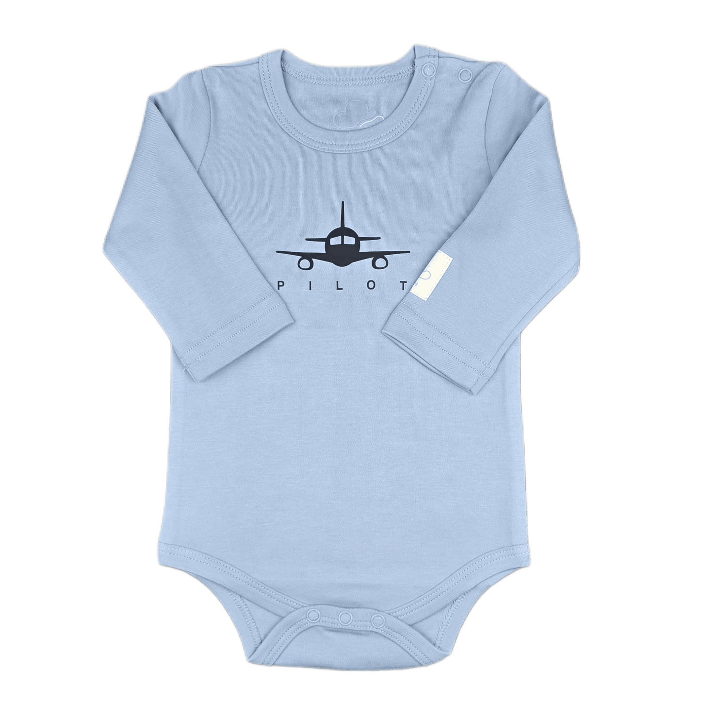 Baby Pilot Bodysuit Long Sleeve - Aviation 100% Cotton Italian Design 0-24M