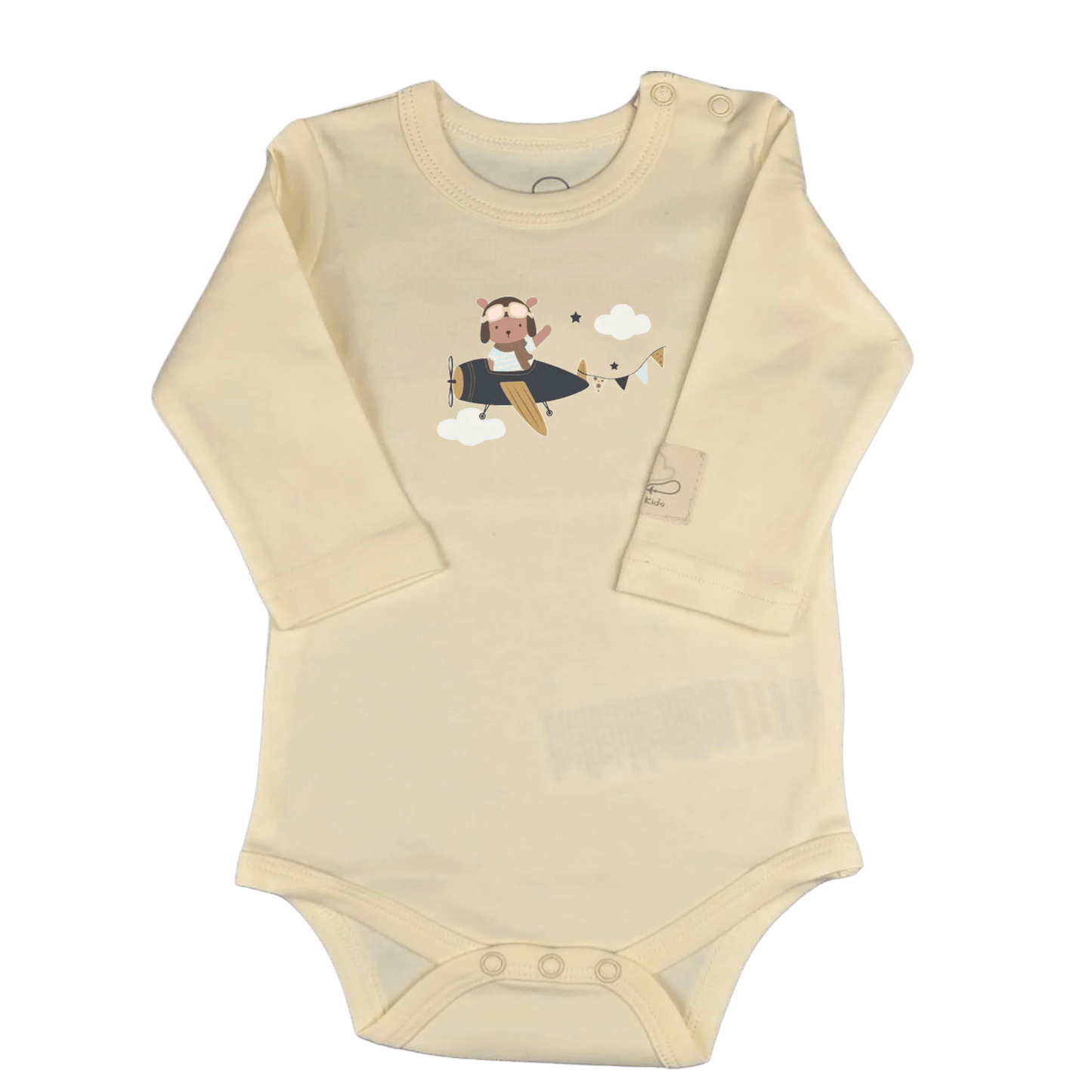 Body Piloto Bebé Manga Larga - 100% Algodón Diseño Italiano 0-24M