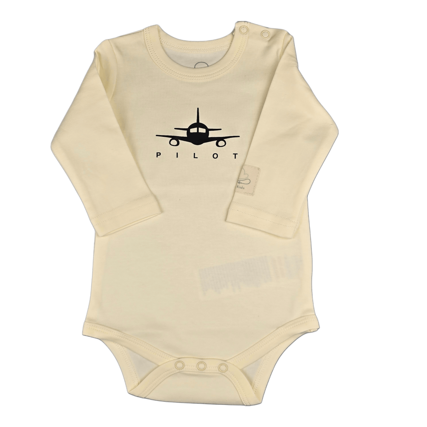 Body Piloto Bebé Manga Larga - 100% Algodón Diseño Italiano 0-24M