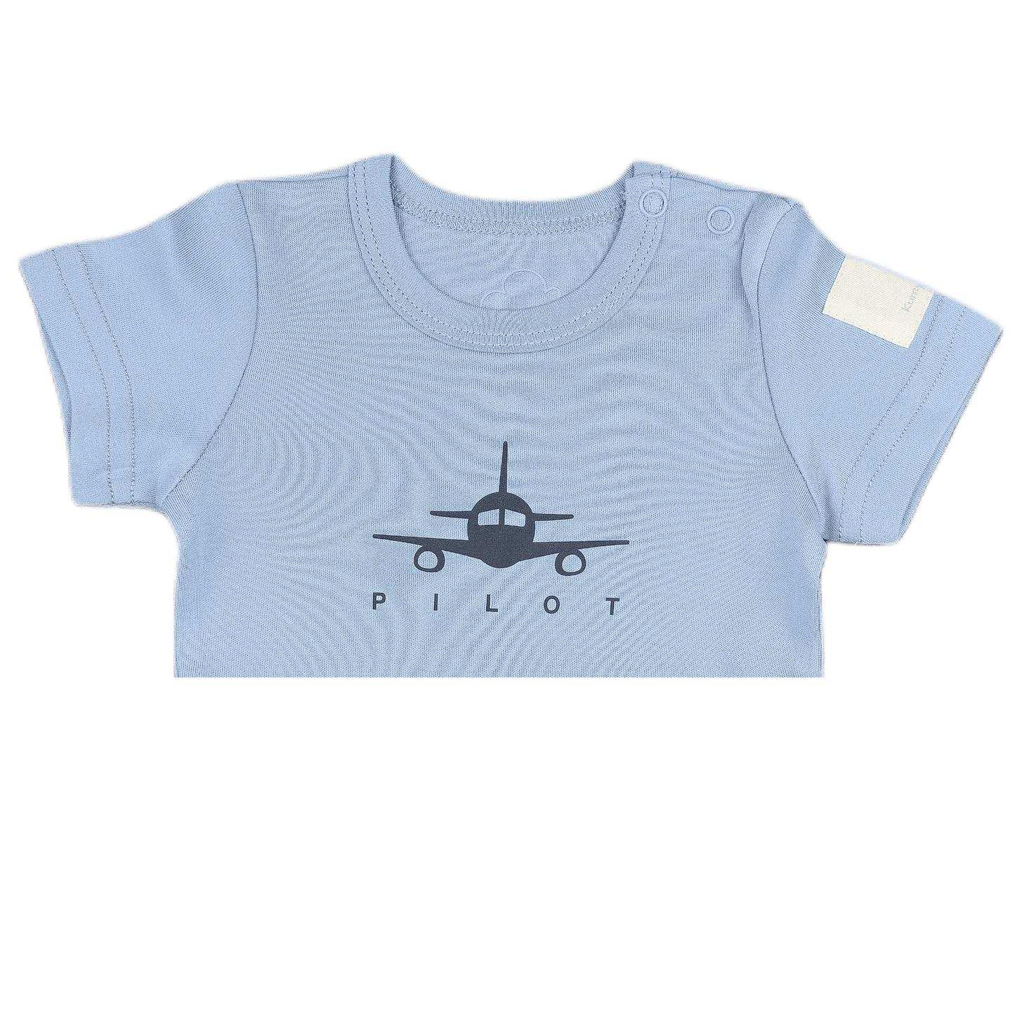 Baby Bodysuit Short Sleeve Cotton Airplane Pilot - 100% Cotton Italian Design 0-24M