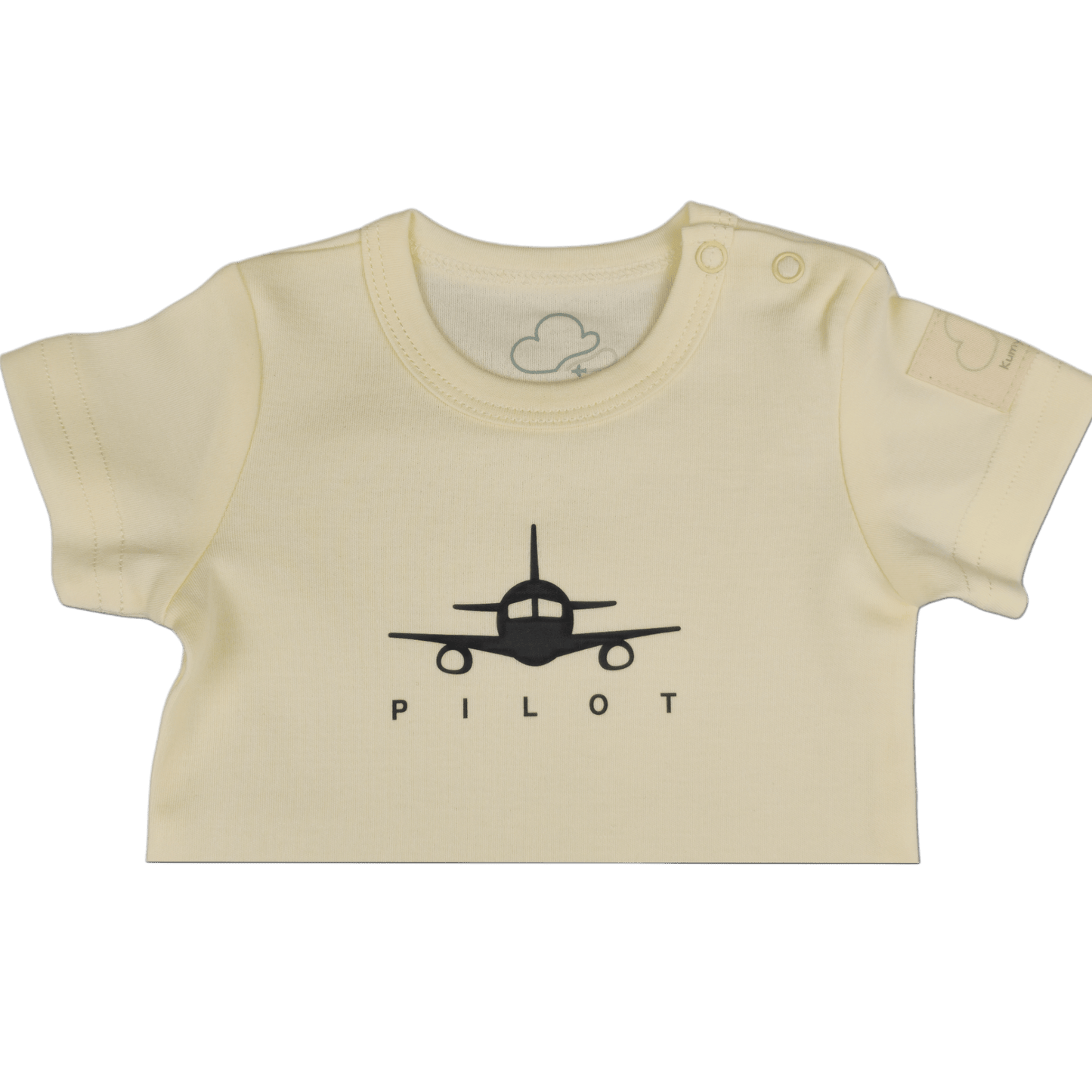 Baby Bodysuit Short Sleeve Cotton Airplane Pilot - 100% Cotton Italian Design 0-24M