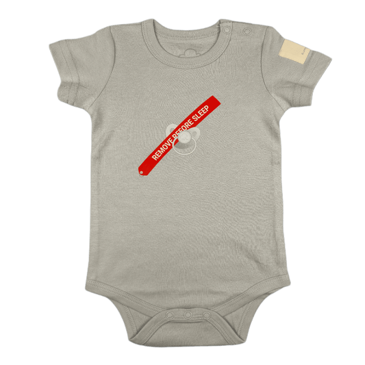 Baby Bodysuit Short Sleeve Cotton Aviation - 100% Cotton Italian Design Remove Before Sleep 0-24M