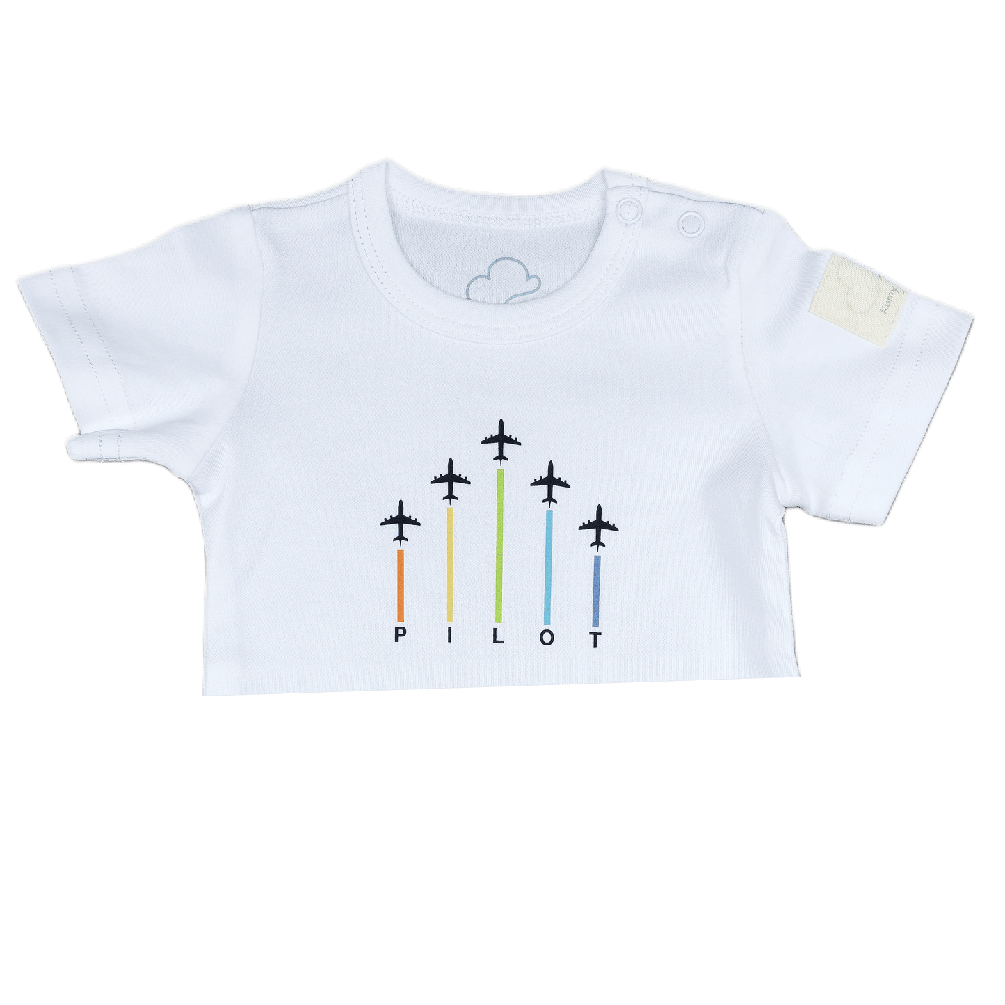 Baby Pilot Bodysuit Short Sleeve Aerobatic - Aviation - 100% Cotton Italian Design 0-24M
