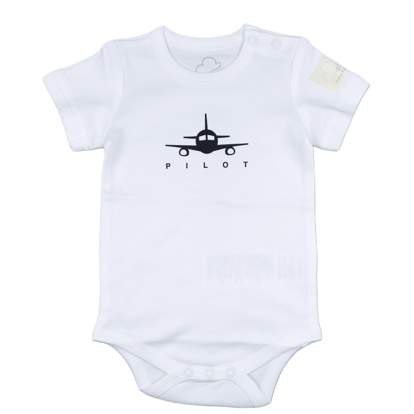 Baby Short Sleeve Aviation Bodysuit - 100% Cotton Italian Design 0-24M