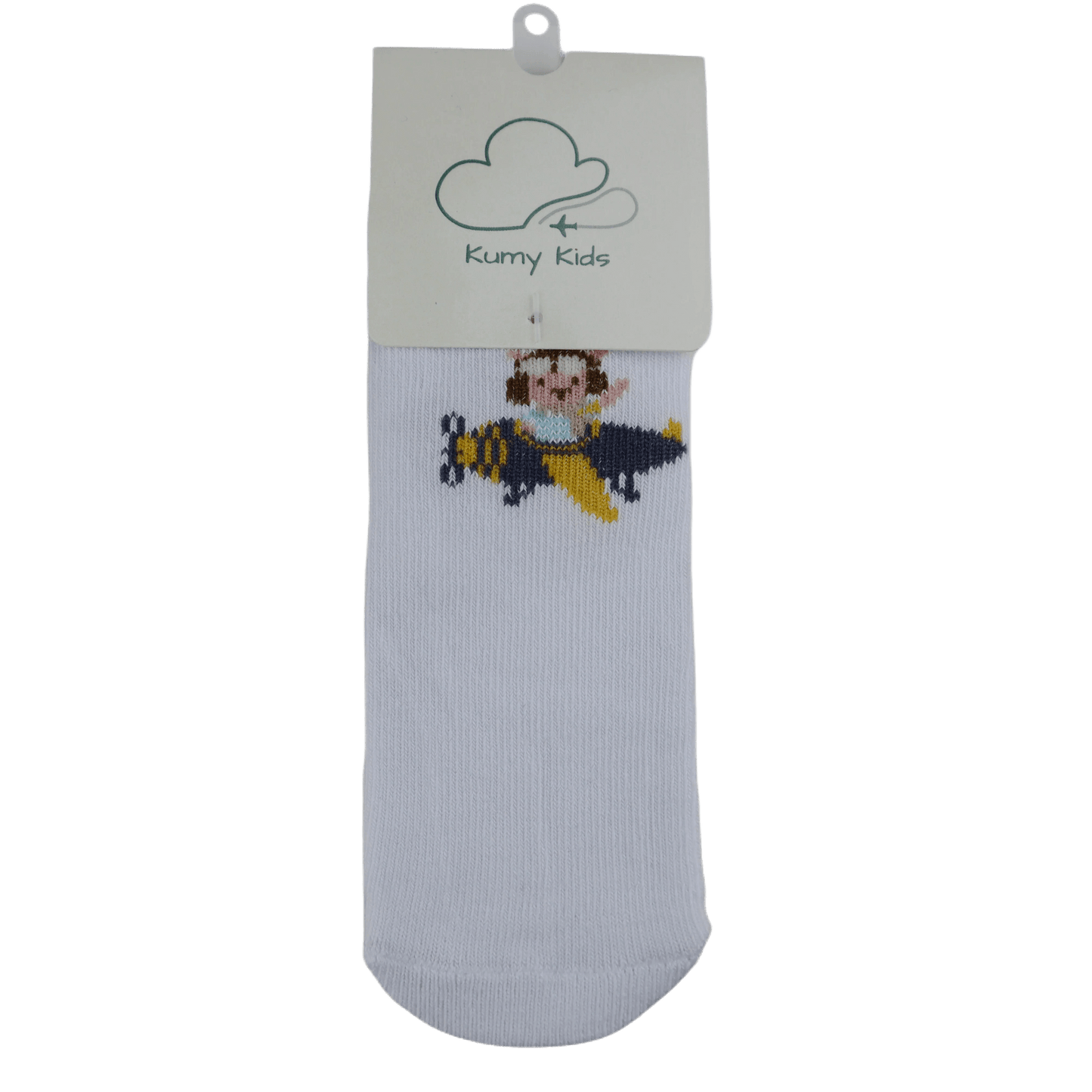 Calcetines Algodón Bebé Diseño Aviación - Suaves Elásticos Italiano 0-24M